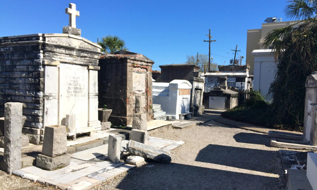The tomb of Marie Laveau in St. Louis Cemetery